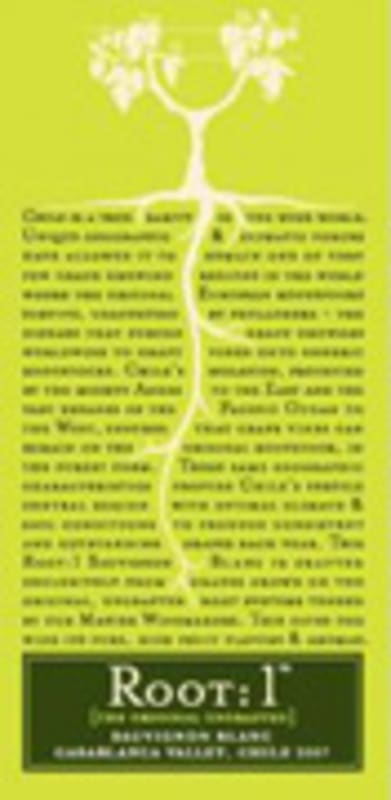 Root:1 Sauvignon Blanc Reserva 2007 Front Label