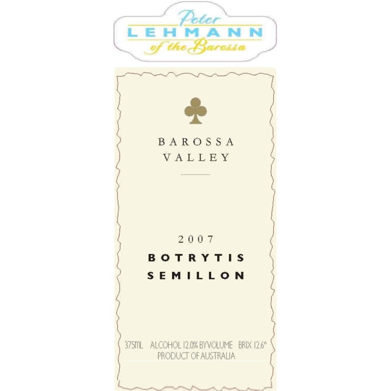Peter Lehmann Botrytis Semillon (375ML half-bottle) 2007 Front Label