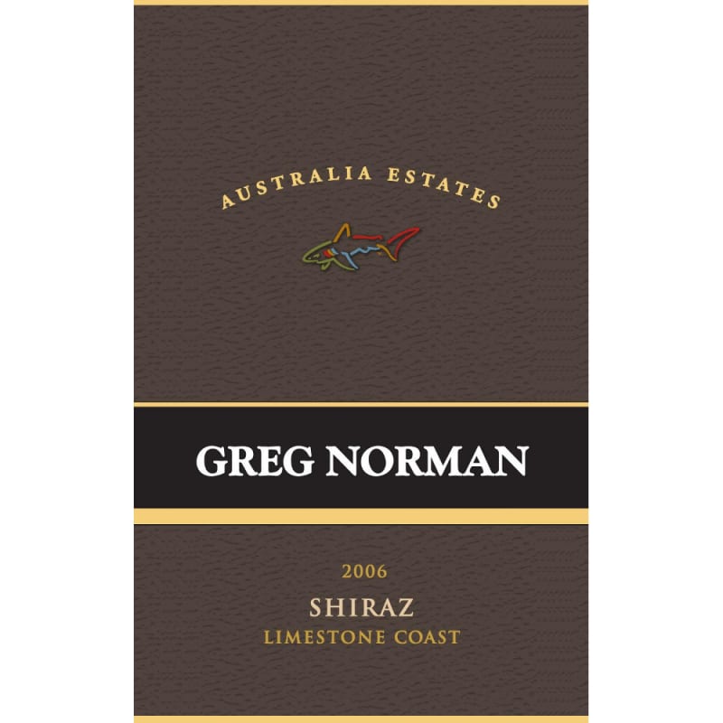 Greg Norman Estates Limestone Coast Shiraz 2006 Front Label