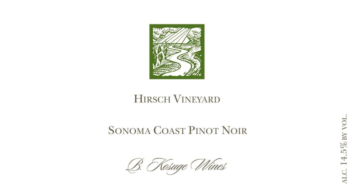B. Kosuge Hirsch Vineyard Pinot Noir 2009 Front Label