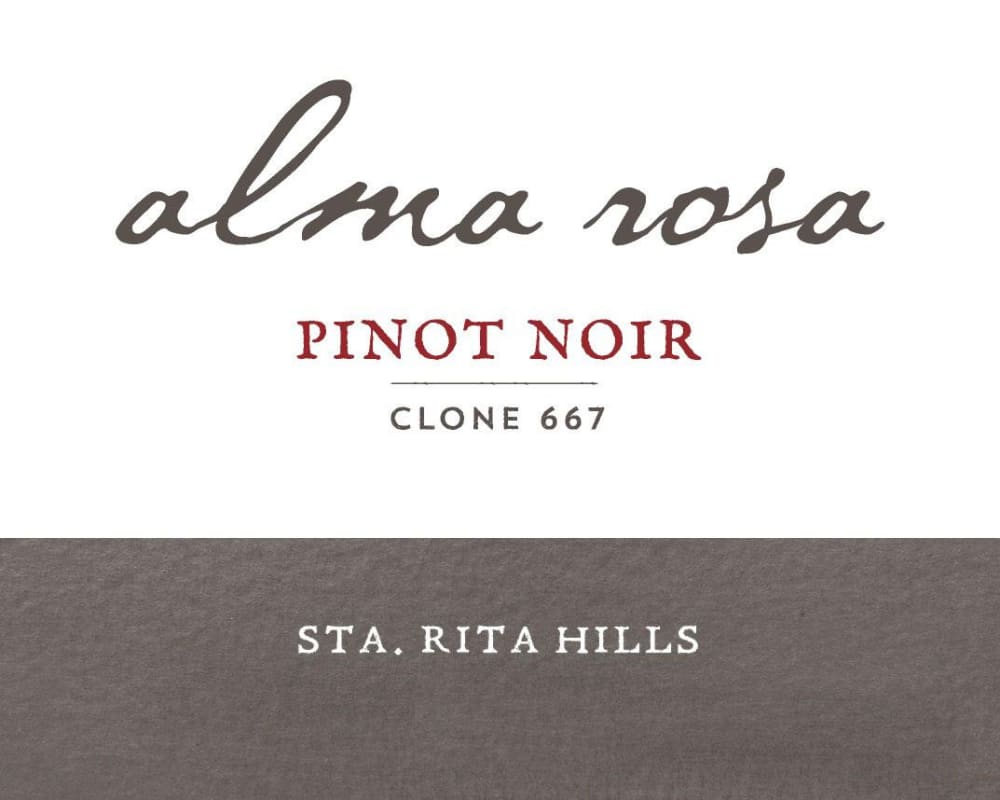 Alma Rosa Clone 667 Pinot Noir 2015 Front Label
