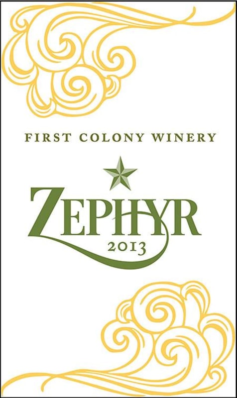 First Colony Zephyr 2013 Front Label