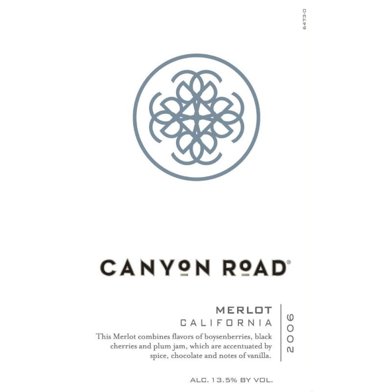 Canyon Road Merlot 2006 Front Label