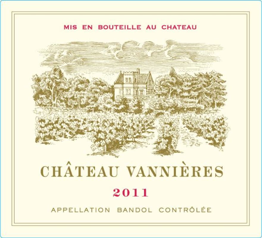 Chateau Vannieres Bandol Rose 2011 Front Label