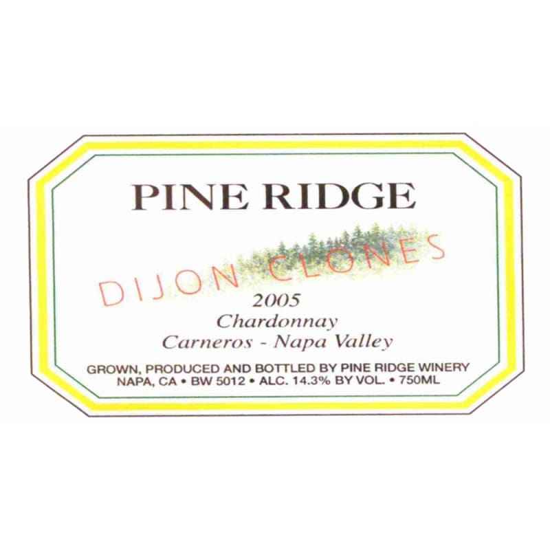 Pine Ridge Dijon Clone Carneros Chardonnay 2005 Front Label