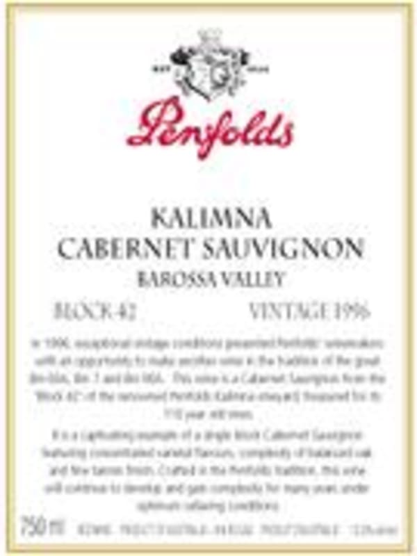 Penfolds Kalimna Bin 28 Shiraz 1997 Front Label