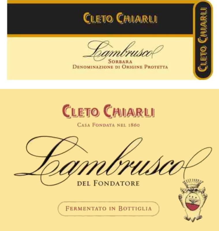 Cleto Chiarli Lambrusco del Fondatore 2015 Front Label