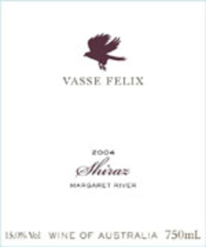Vasse Felix Shiraz 2004 Front Label