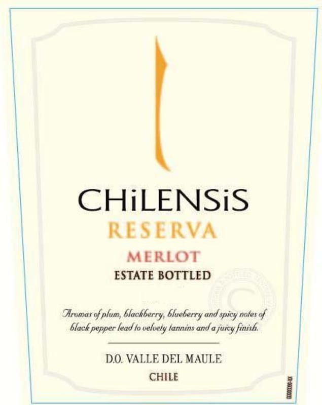 Chilensis Reserva Merlot 2012 Front Label