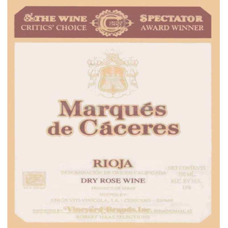 Marques de Caceres Rioja Rosado 2007 Front Label