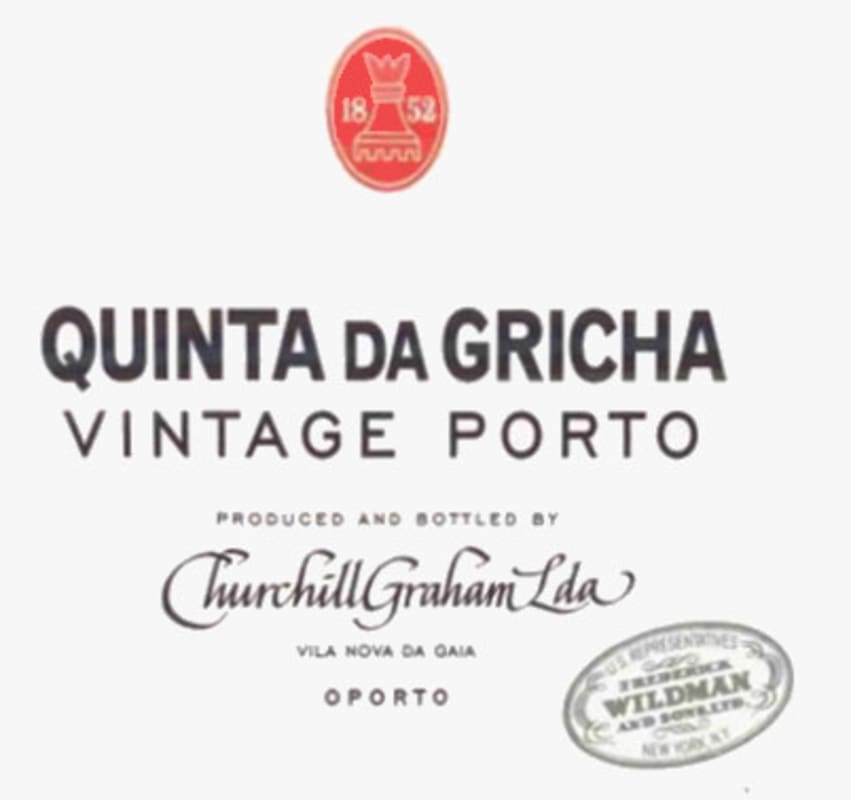 Churchill's Single Quinta Vintage Quinta da Gricha Porto 2000 Front Label
