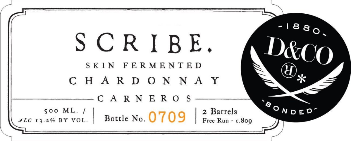 Scribe Skin Fermented Chardonnay 2013 Front Label