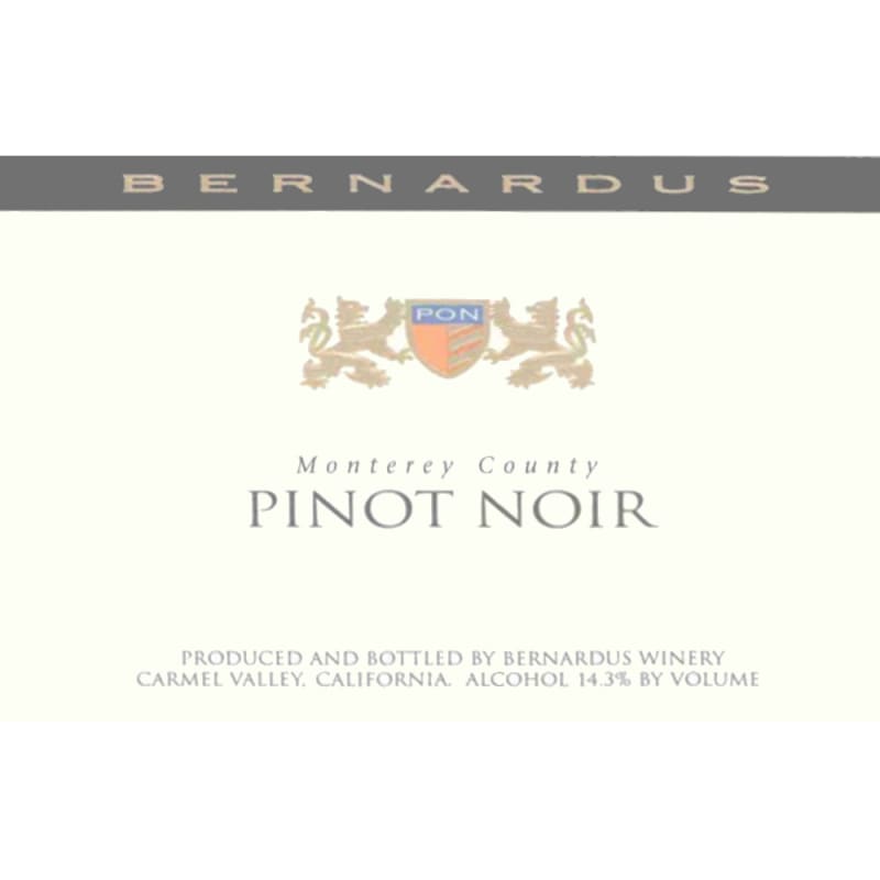 Bernardus Monterey County Pinot Noir 2006 Front Label