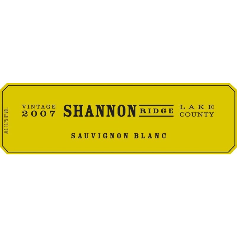 Shannon Ridge Sauvignon Blanc 2007 Front Label
