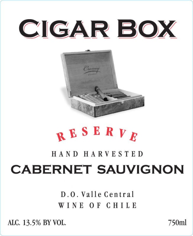 Cigar Box Cigar Box Cabernet Sauvignon Reserve 2015 Front Label