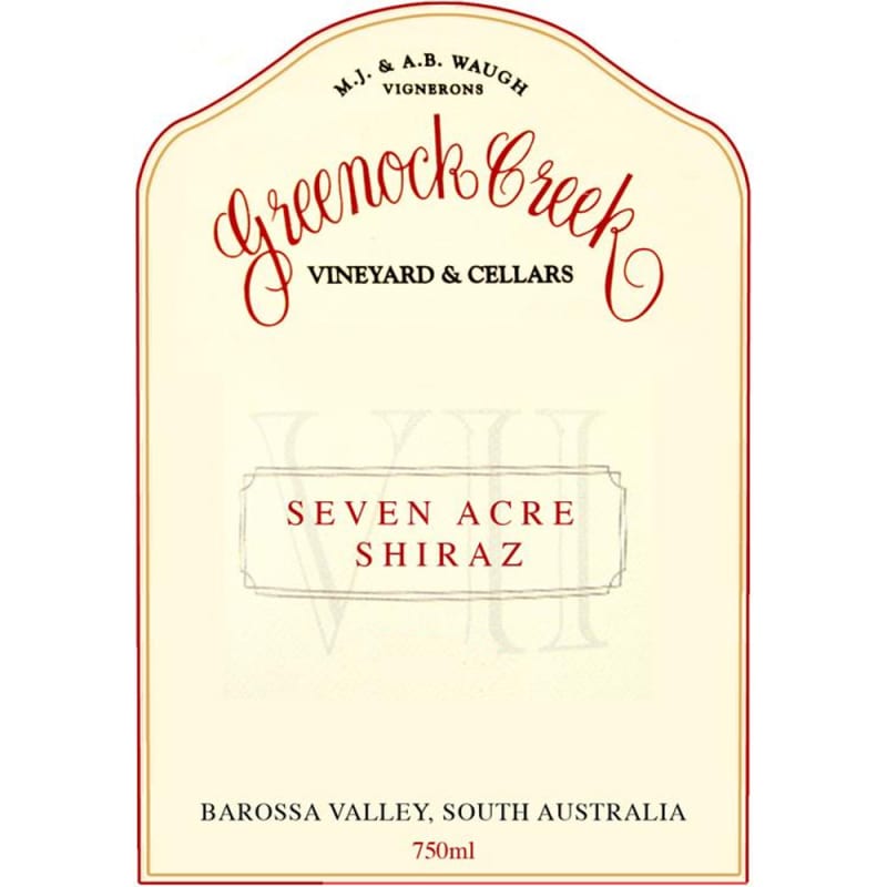 Greenock Creek Seven Acres Shiraz 2005 Front Label