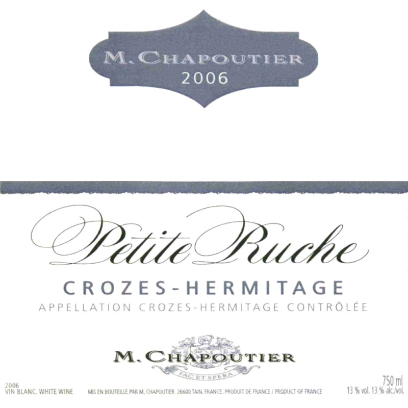 M. Chapoutier Crozes-Hermitage La Petite Ruche Rouge 2006 Front Label