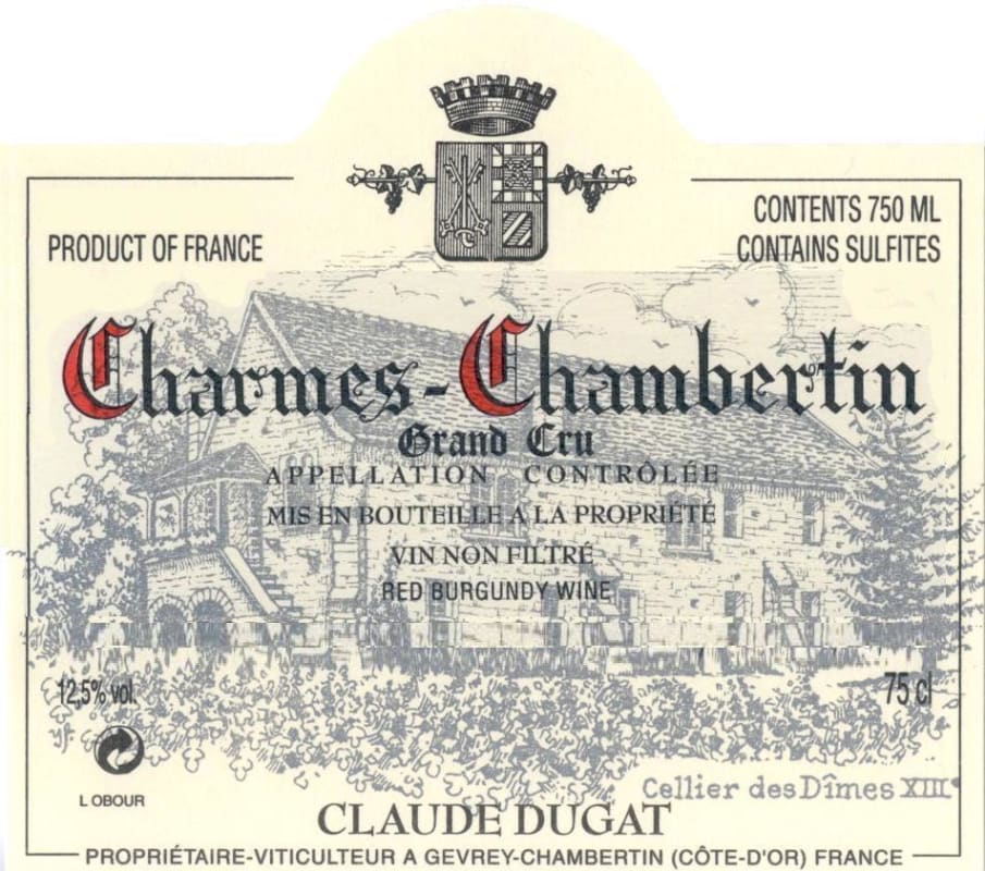 Domaine Claude Dugat Charmes Chambertin 2013 Front Label