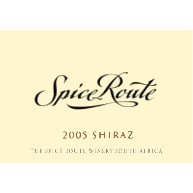 Spice Route Shiraz 2005 Front Label
