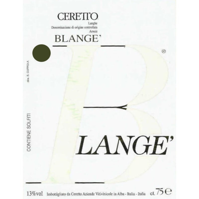 Ceretto Arneis Blange 2007 Front Label