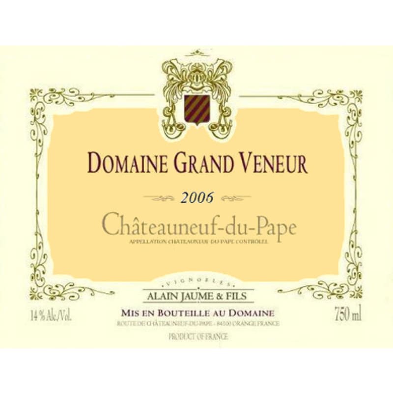 Domaine Grand Veneur Chateauneuf-du-Pape 2006 Front Label