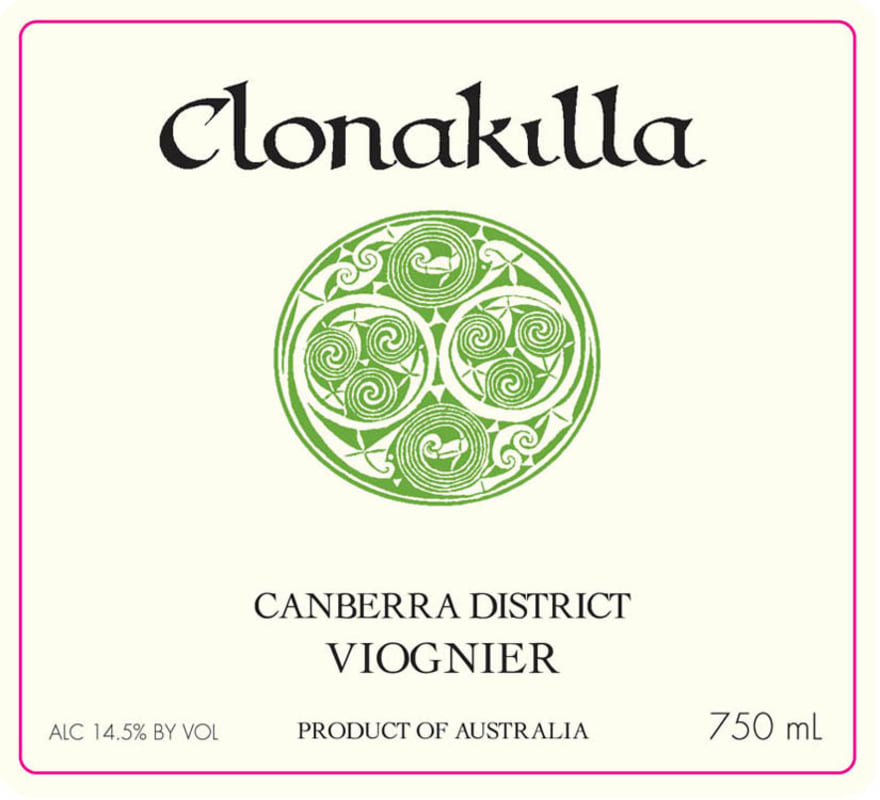 Clonakilla Viognier 2011 Front Label