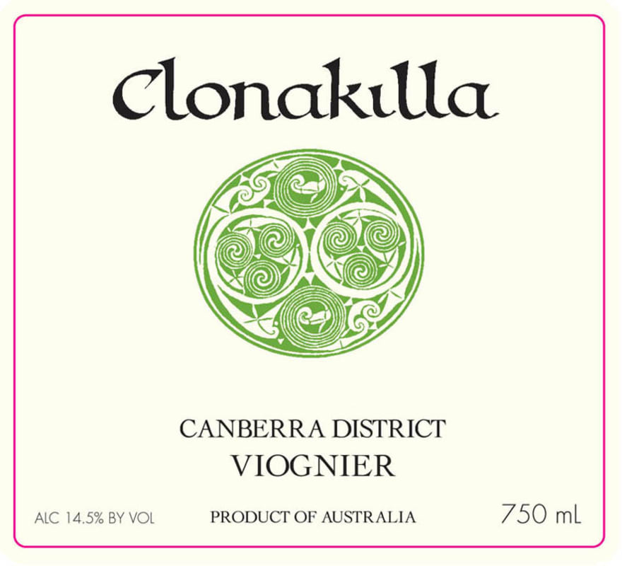 Clonakilla Viognier 2010 Front Label