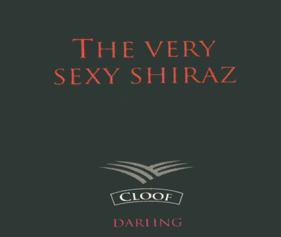 Cloof The Very Sexy Shiraz 2008 Front Label