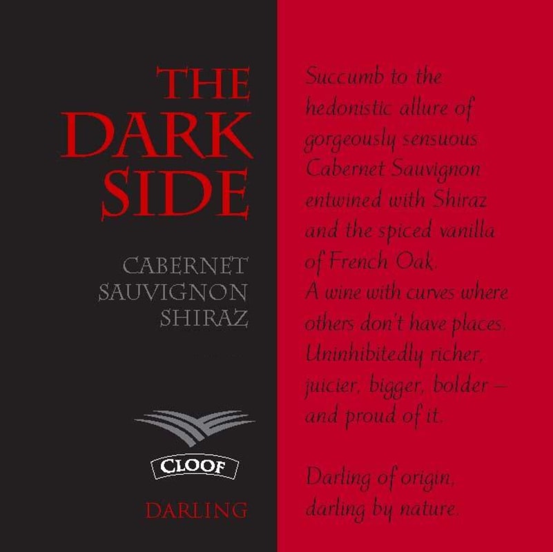 Cloof The Dark Side Cabernet Sauvignon Shiraz 2008 Front Label