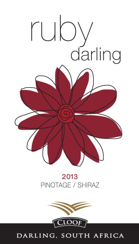 Cloof Ruby Darling Pinotage Shiraz 2013 Front Label