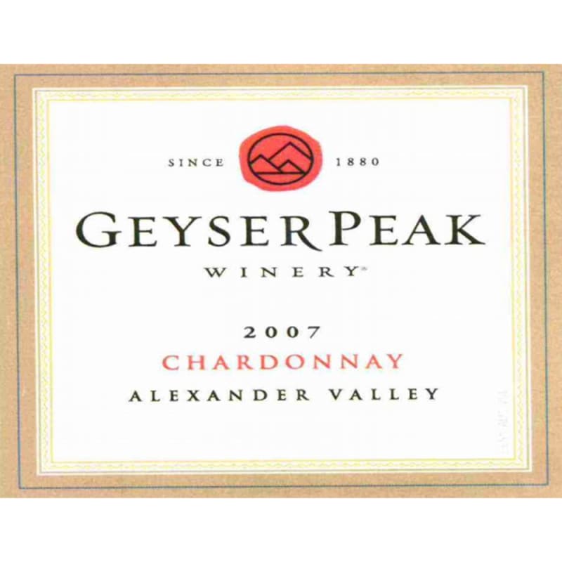 Geyser Peak Chardonnay 2007 Front Label