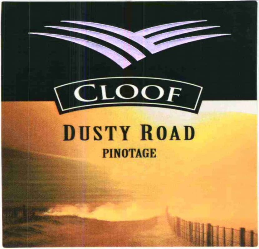 Cloof Dusty Road Pinotage 2013 Front Label