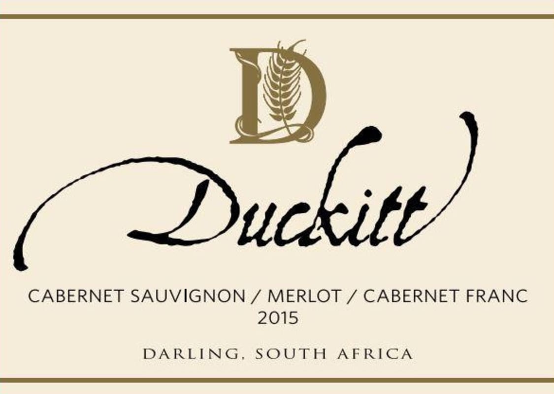 Cloof Duckitt Cabernet Sauvignon/Merlot/Cabernet Franc 2015 Front Label