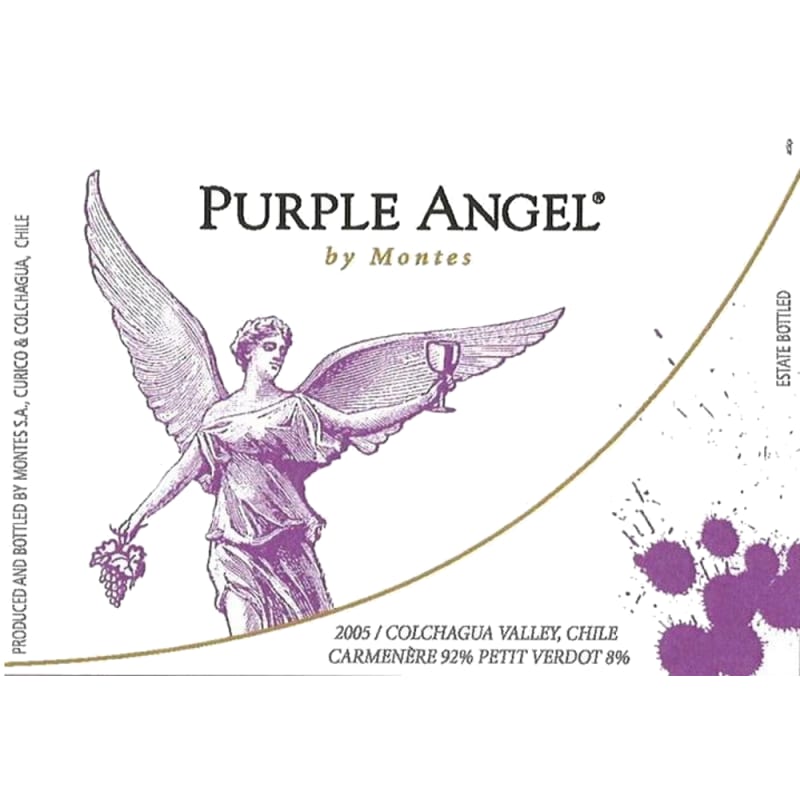 Montes Purple Angel Apalta Vineyard Carmenere 2005 Front Label