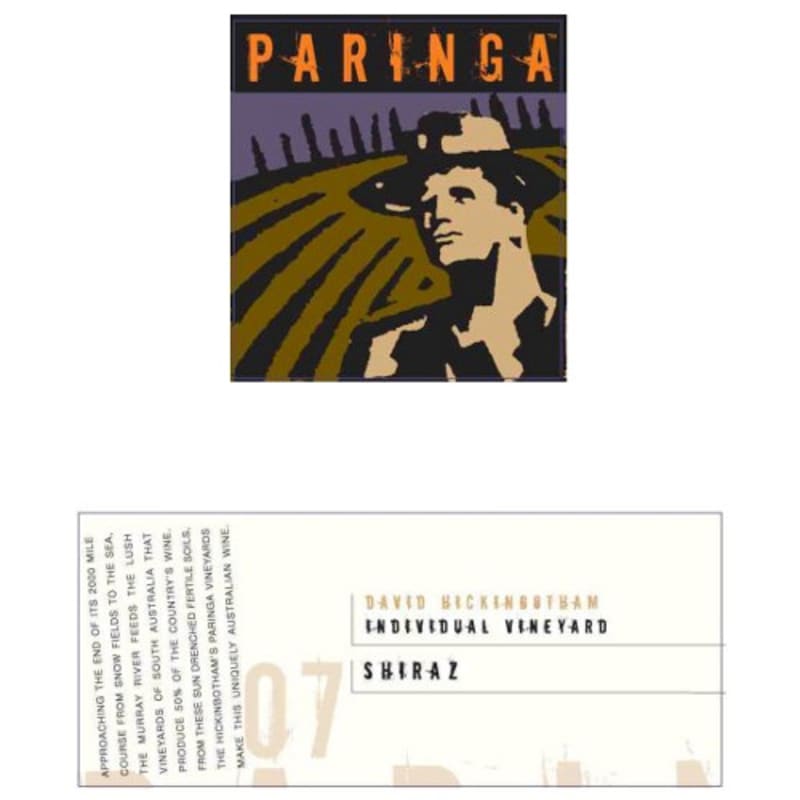 Paringa Shiraz 2007 Front Label