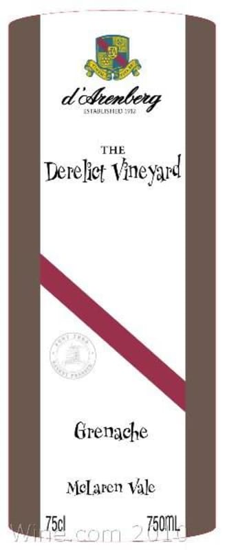 d'Arenberg The Derelict Vineyard Grenache 2006 Front Label