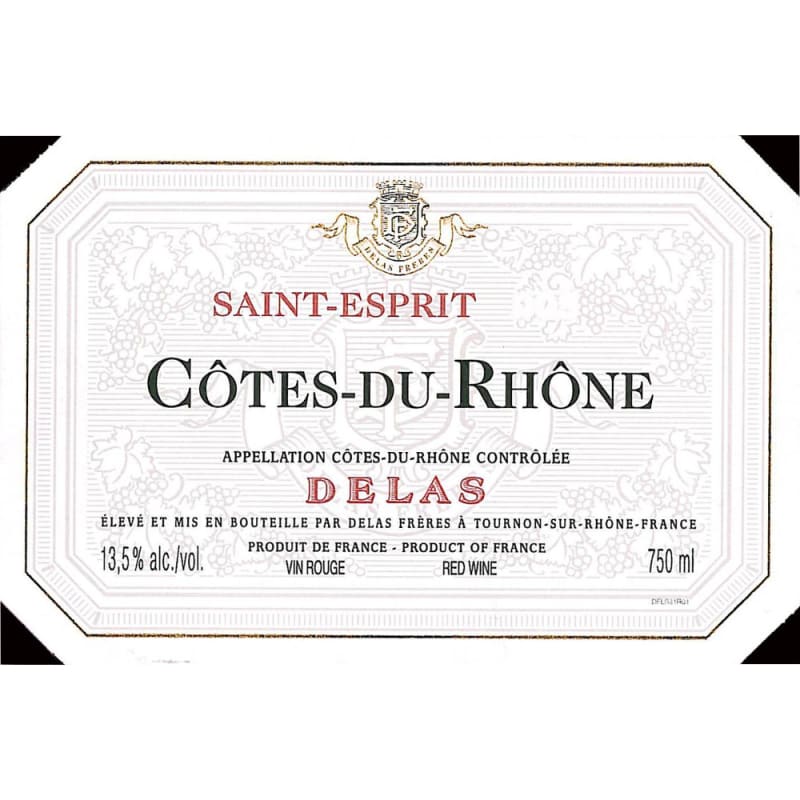 Delas Cotes-du-Rhone Saint-Esprit Rouge 2007 Front Label