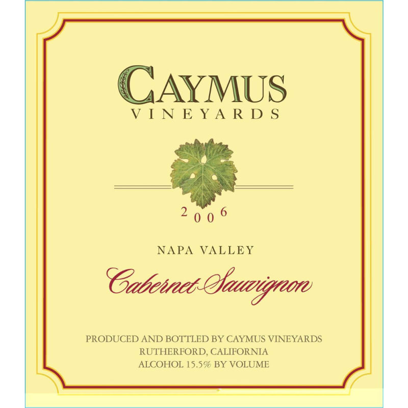 Caymus Napa Valley Cabernet Sauvignon 2006 Front Label