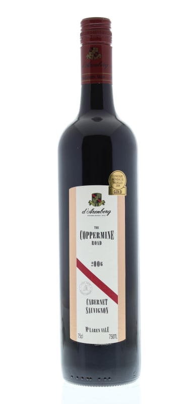 d'Arenberg The Coppermine Road Cabernet Sauvignon 2006 Front Bottle Shot