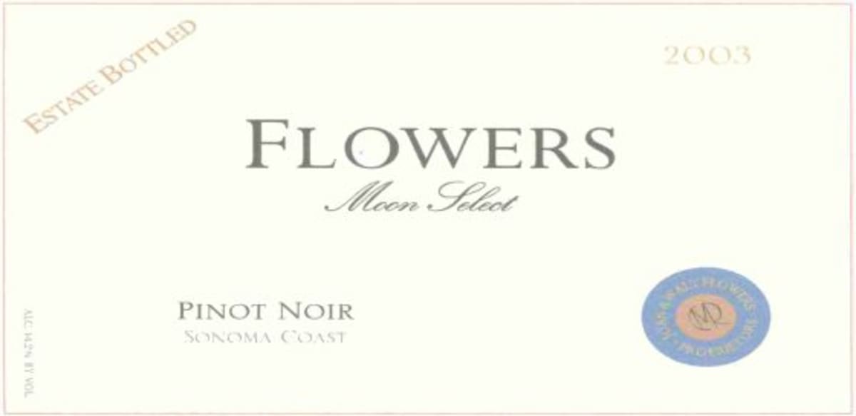 Flowers Moon Select Pinot Noir 2003 Front Label