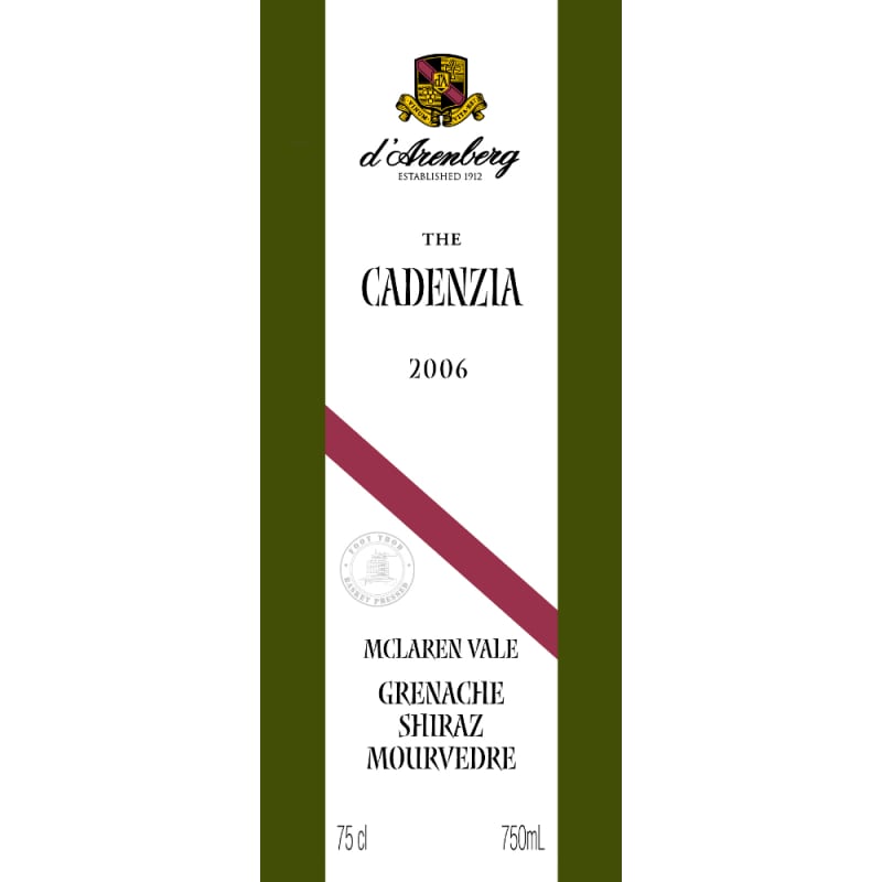 d'Arenberg Cadenzia GSM 2006 Front Label