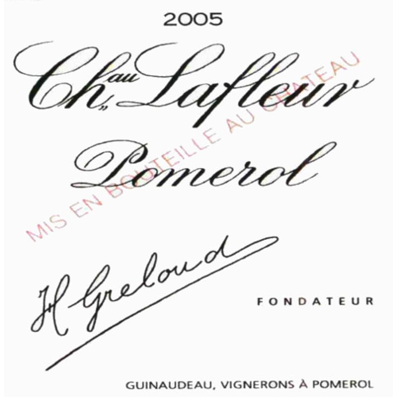 Chateau Lafleur 2005 Front Label