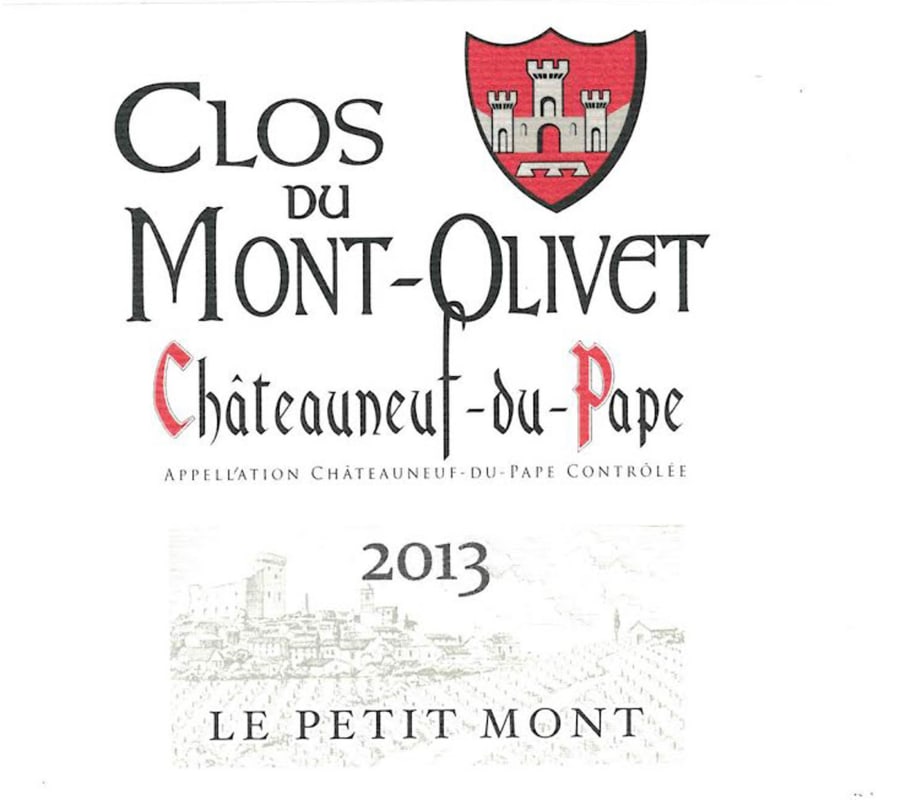 Clos du Mont Olivet Chateauneuf-du-Pape Le Petit Mont 2013 Front Label