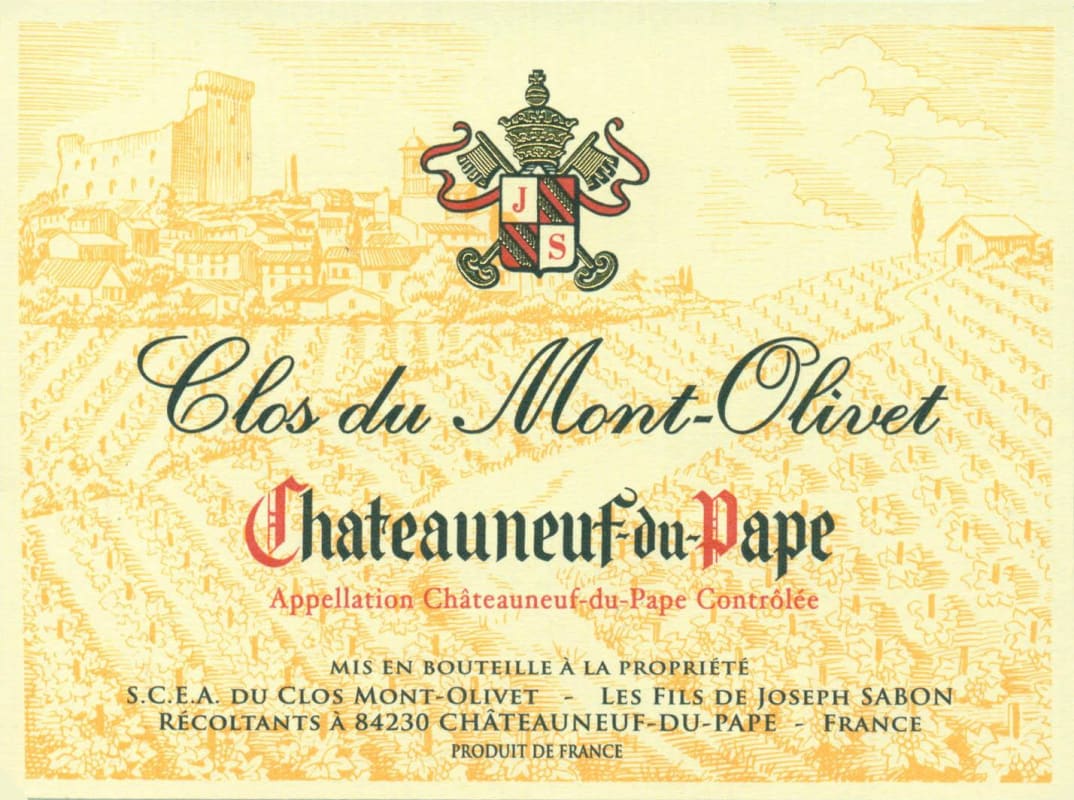 Clos du Mont Olivet Chateauneuf-du-Pape Blanc 2010 Front Label