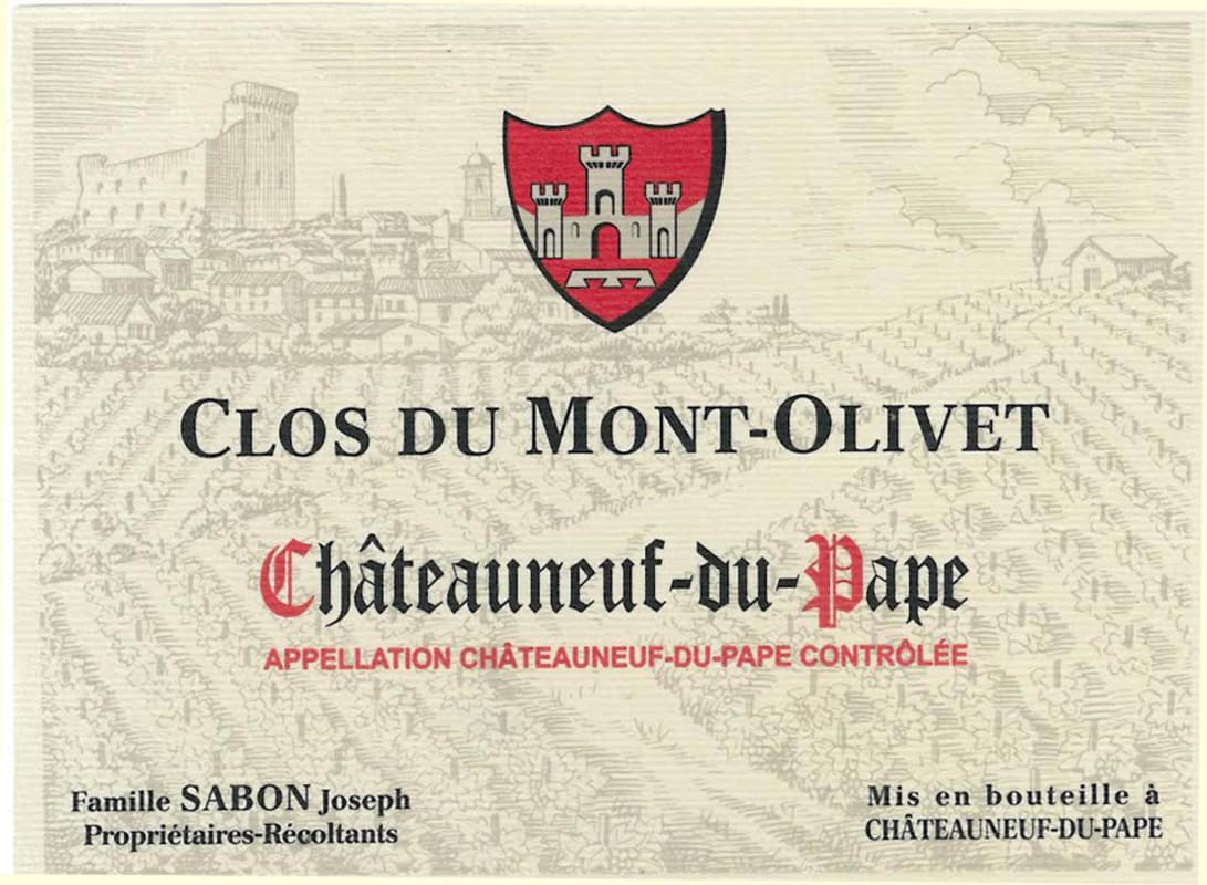 Clos du Mont Olivet Chateauneuf-du-Pape Blanc 2014 Front Label