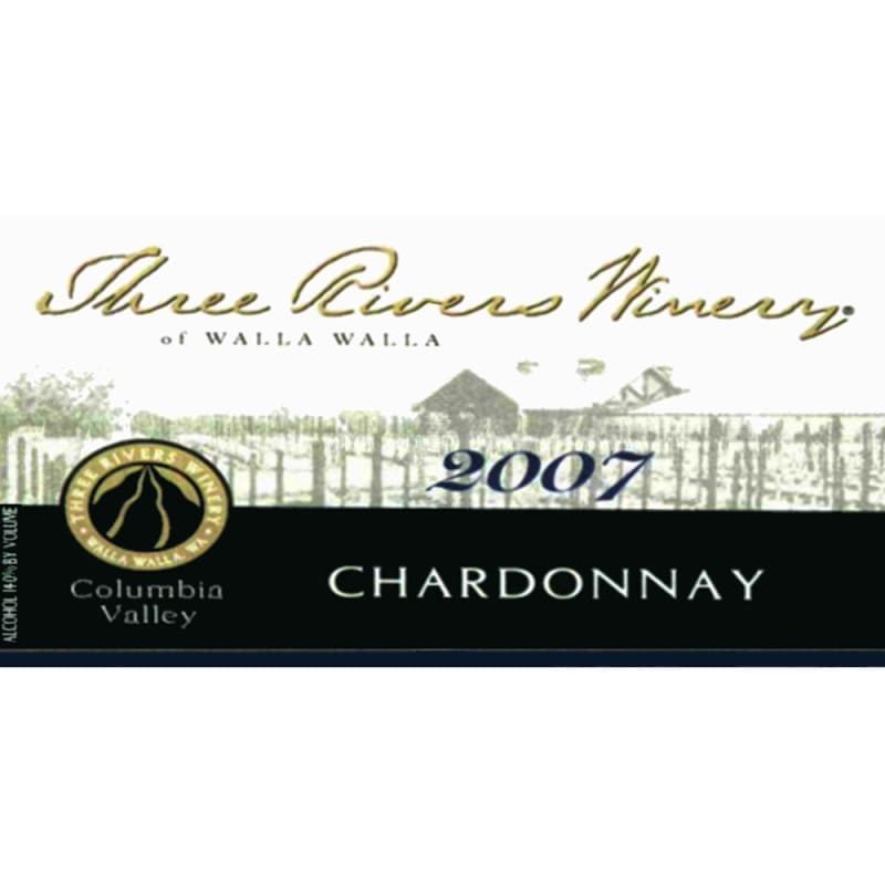 Three Rivers Columbia Valley Chardonnay 2007 Front Label