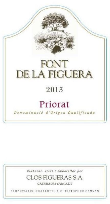 Clos Figueras Font de la Figuera Priorat 2013 Front Label