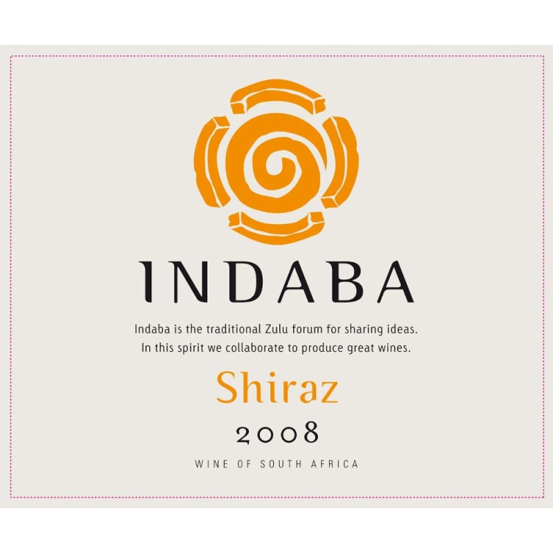 Indaba Shiraz 2008 Front Label