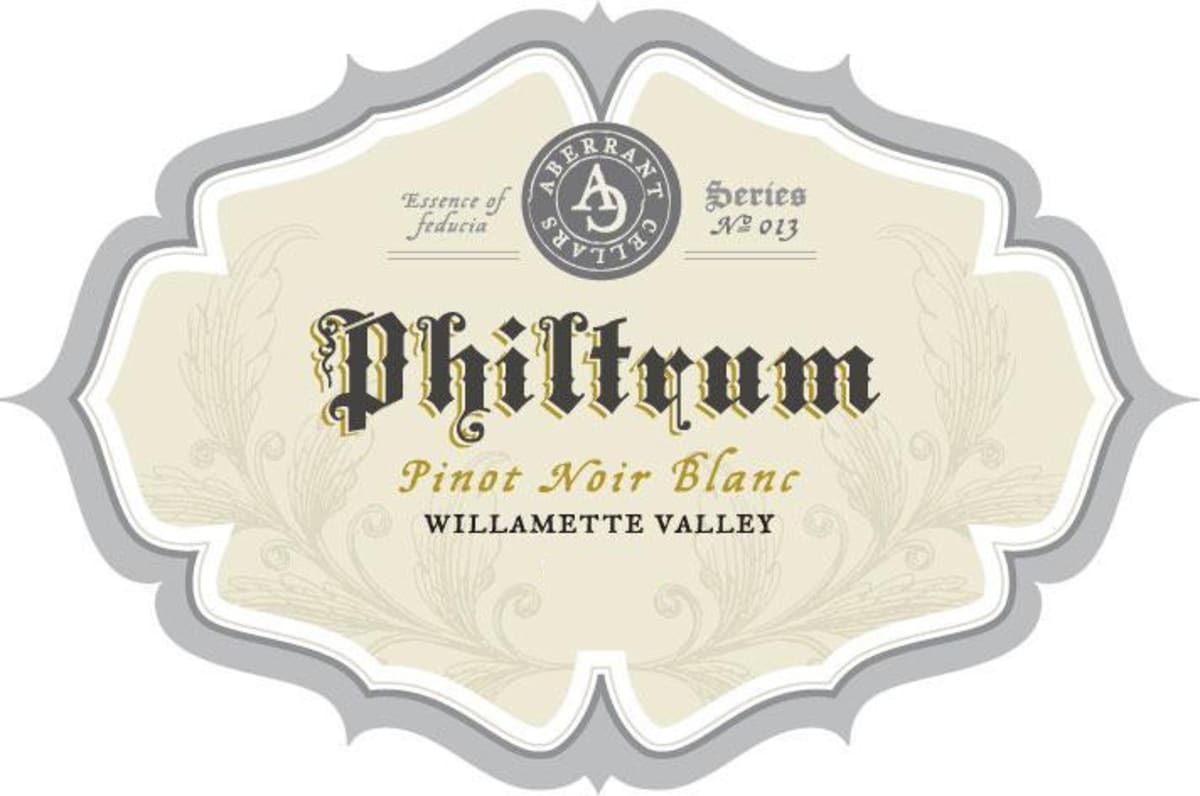 Aberrant Cellars Philtrum Pinot Noir Blanc 2015 Front Label