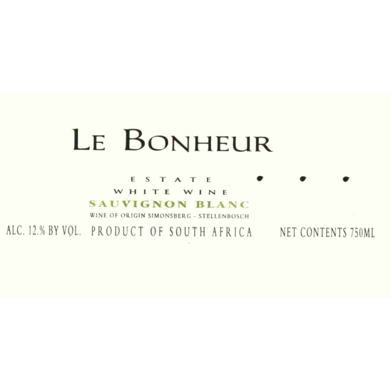 Le Bonheur Sauvignon Blanc 2007 Front Label